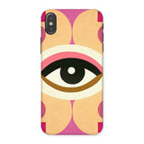 Eye of Harmony: Where Realism Meets Geometric Dreamscapes Tough Phone Case
