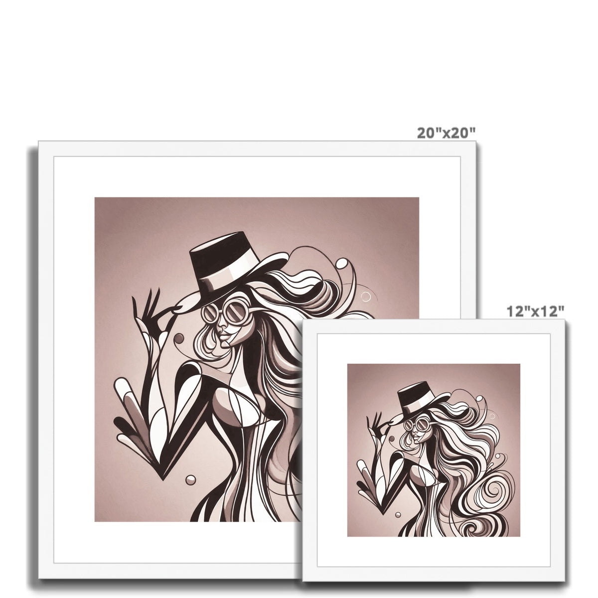 Viva La Diva: Where Earth Tones Whisper Confidence Framed & Mounted Print