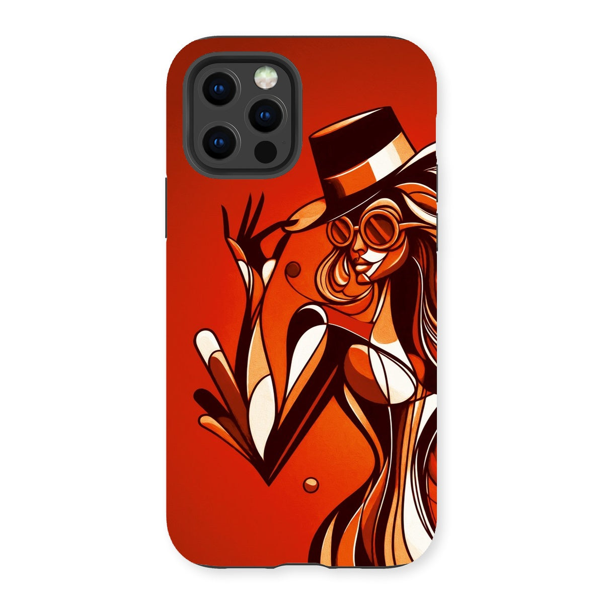 Viva La Diva: Where Confidence Dances in Shades of Oranges and Reds Tough Phone Case