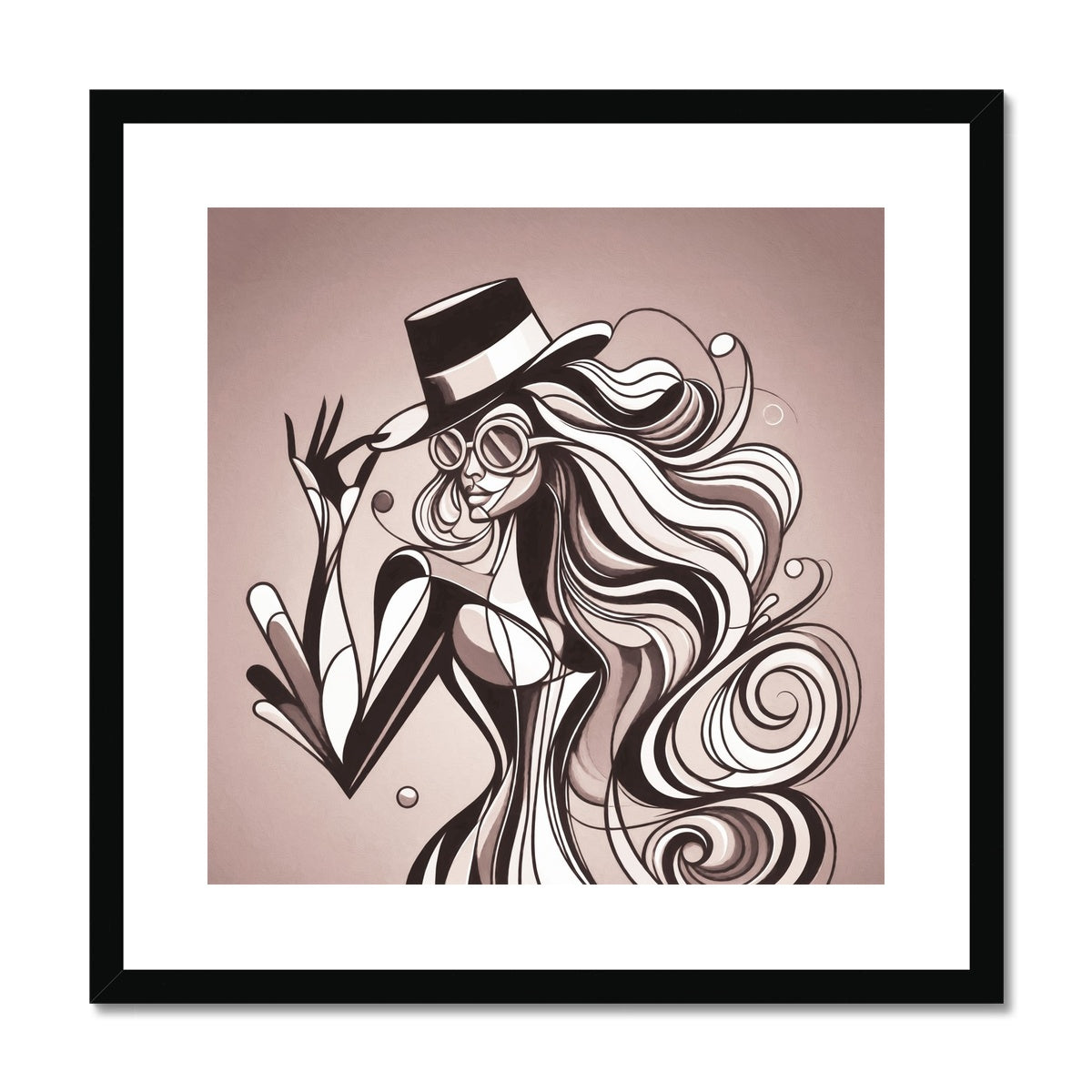 Viva La Diva: Where Earth Tones Whisper Confidence Framed & Mounted Print