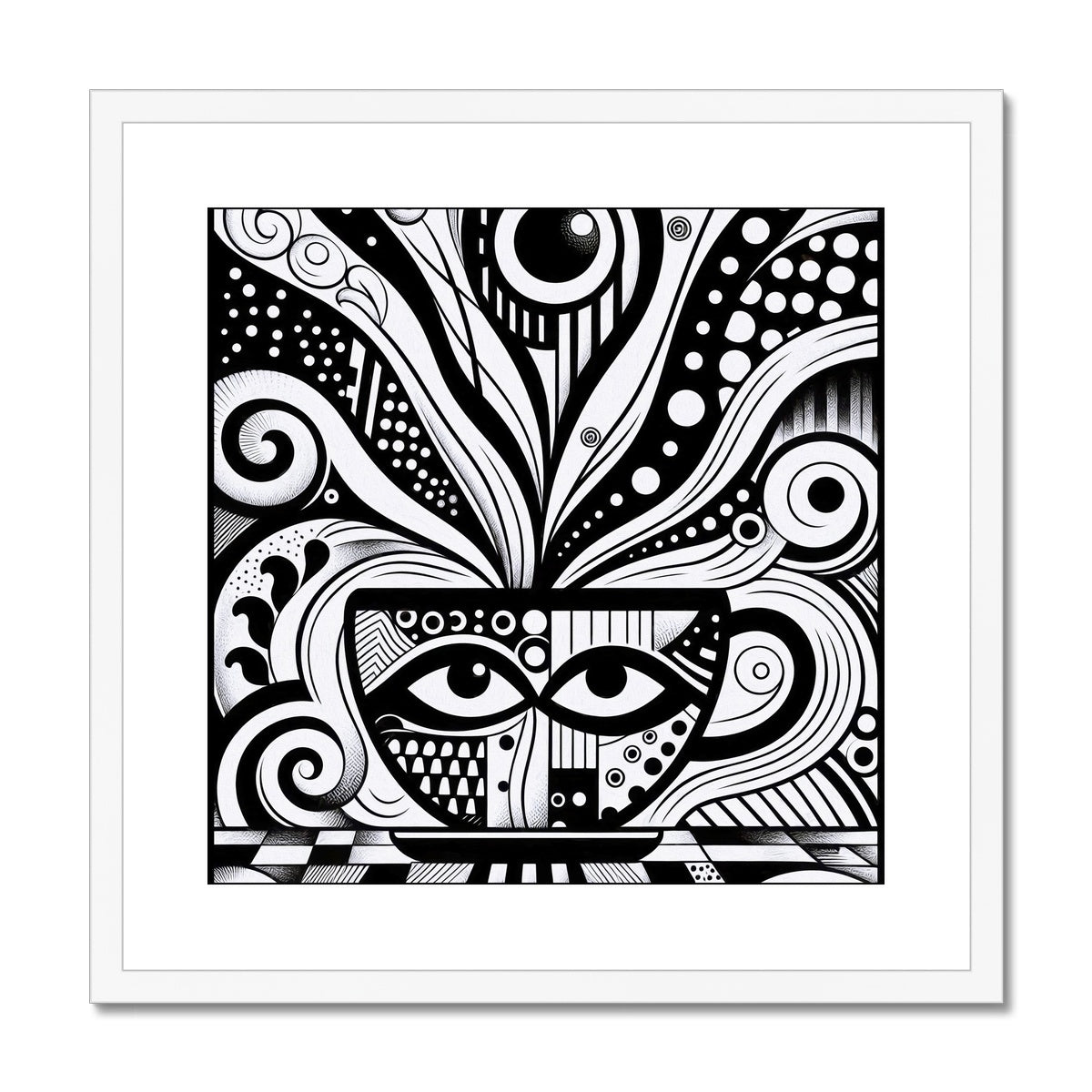 Caffeinated Masquerade Framed & Mounted Print