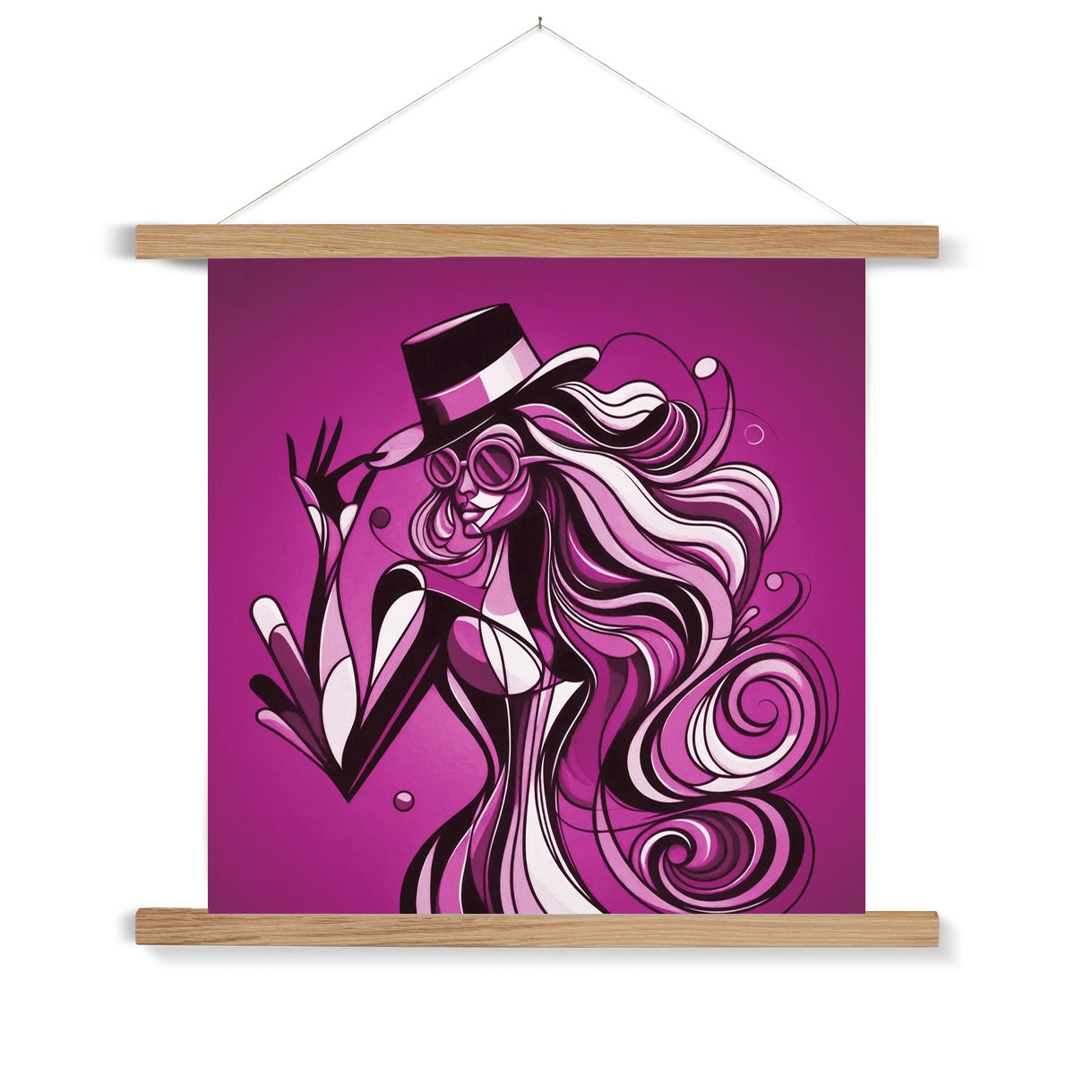 Viva La Diva: Where Amethyst Dreams Dance in a Symphony of Purples Fine Art Print with Hanger
