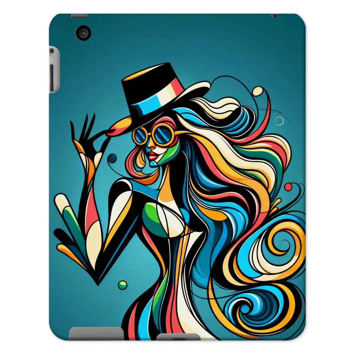 Viva La Diva: Where Confidence Meets Abstract Whirl Tablet Cases