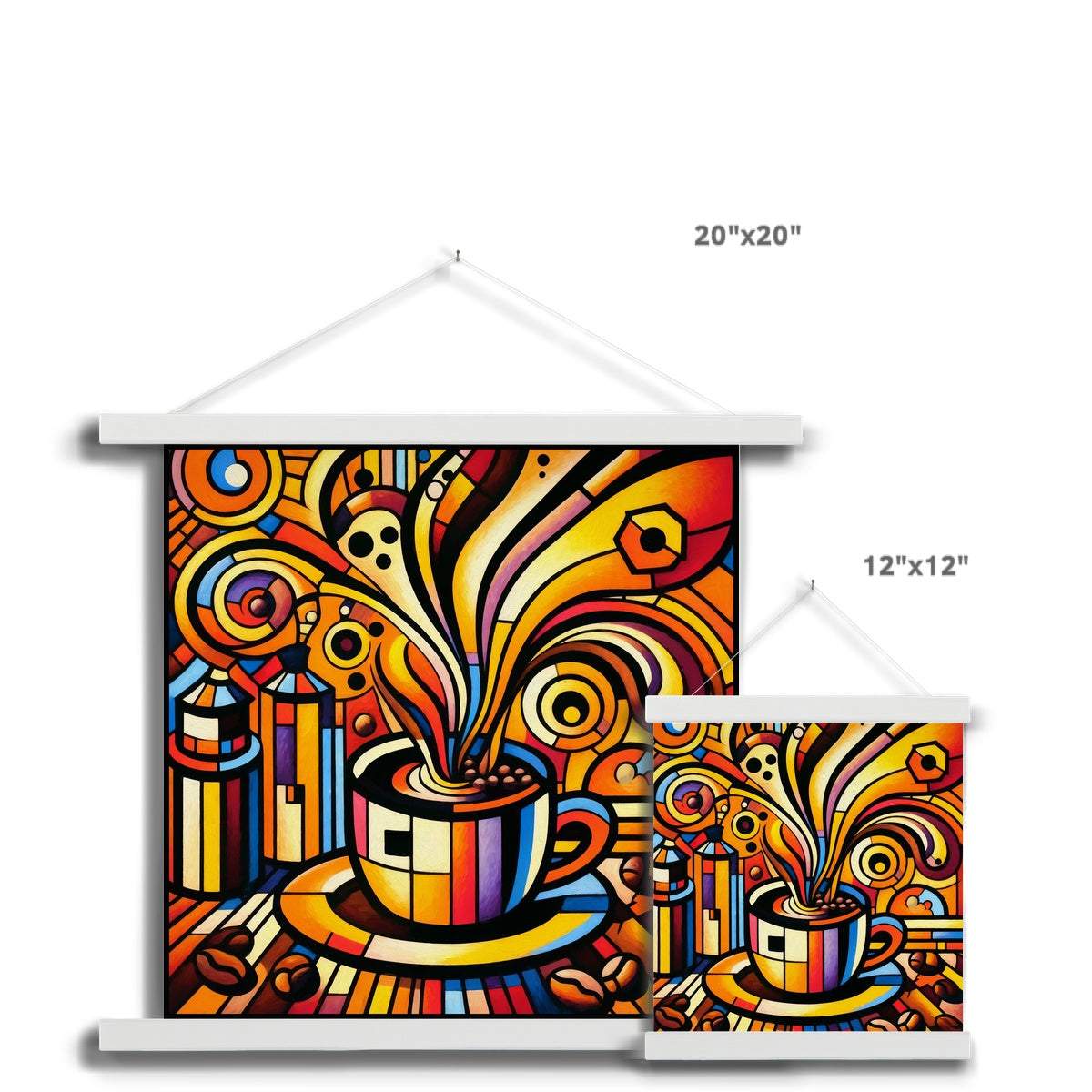 Caffeinated Cityscape Fine Art Print with Hanger