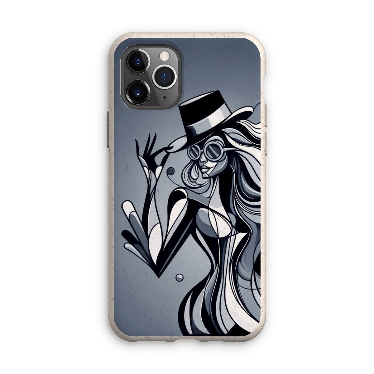 Viva La Diva: Where Shadows Dance in Shades of Silver Eco Phone Case