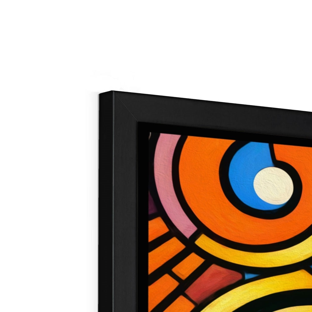 Caffeinated Cityscape Budget Framed Poster