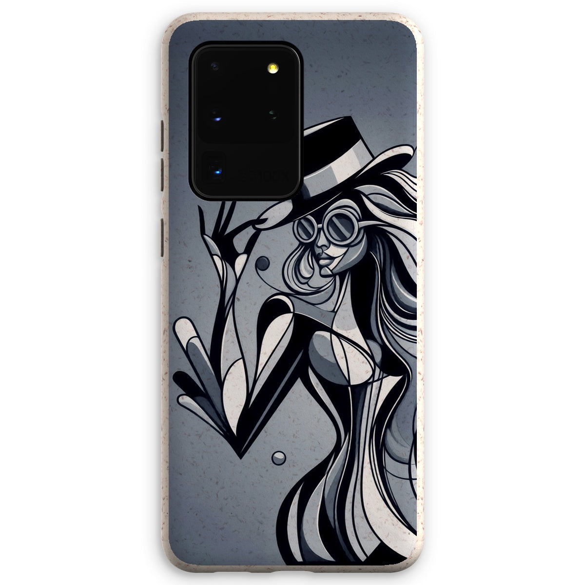 Viva La Diva: Where Shadows Dance in Shades of Silver Eco Phone Case
