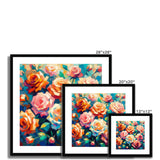 Roses in Full Bloom Framed & Mounted Print