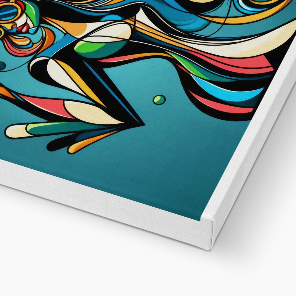 Viva La Diva: Where Confidence Meets Abstract Whirl Eco Canvas