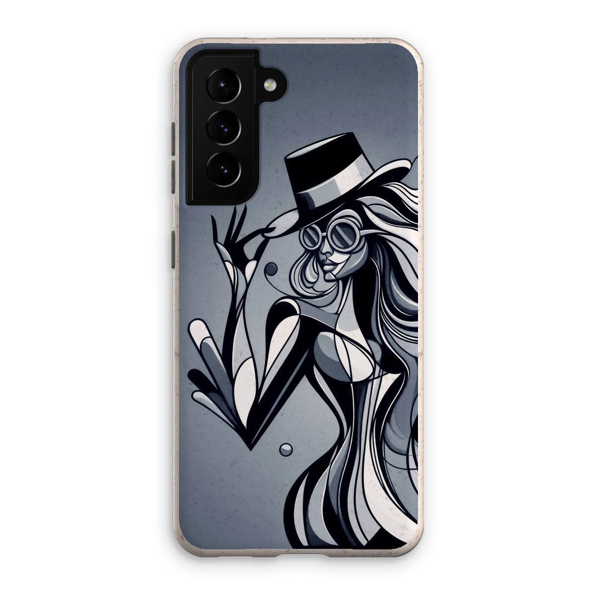 Viva La Diva: Where Shadows Dance in Shades of Silver Eco Phone Case