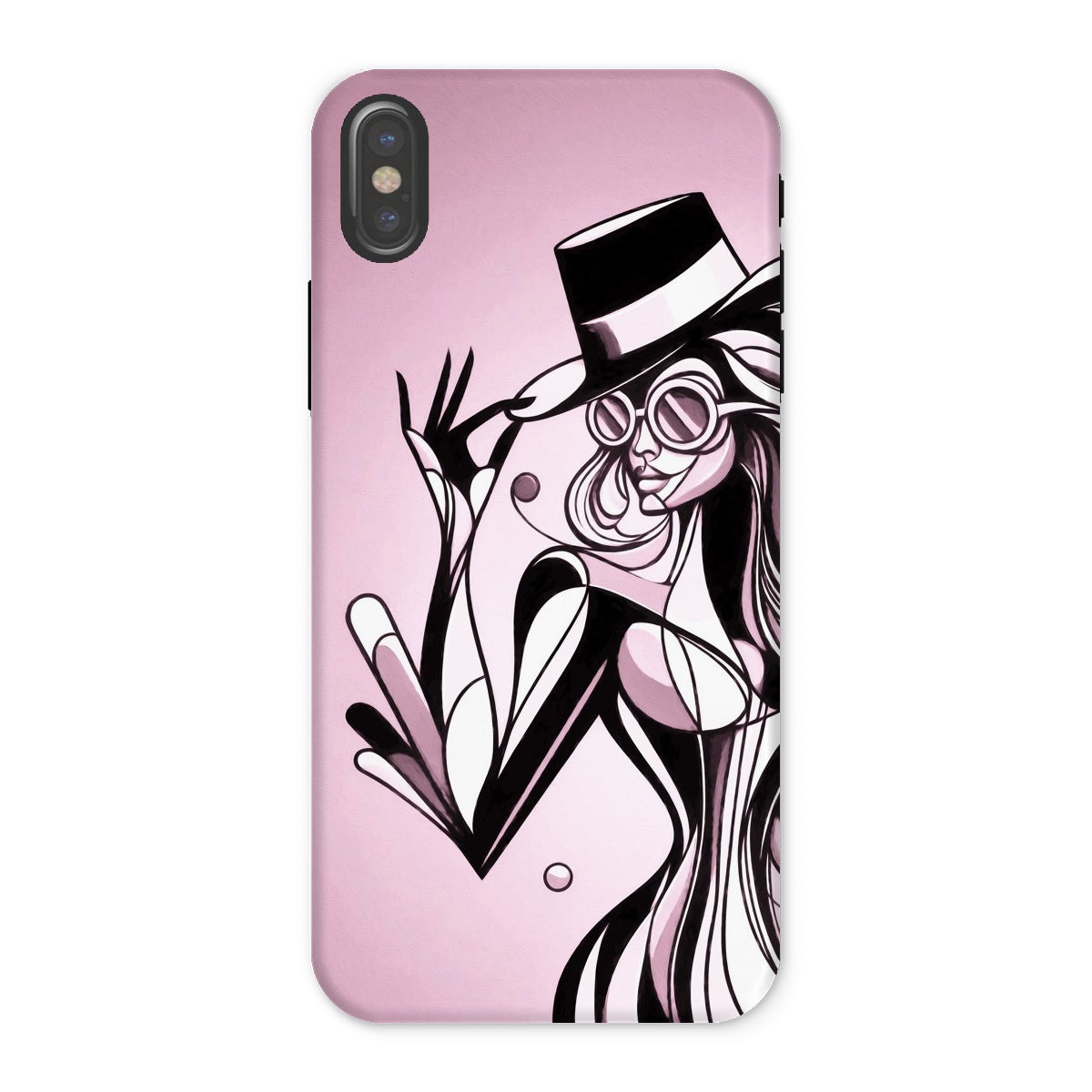 Viva La Diva: A Ballet of Blush and Boldness Against Rose-Colored Skies Tough Phone Case