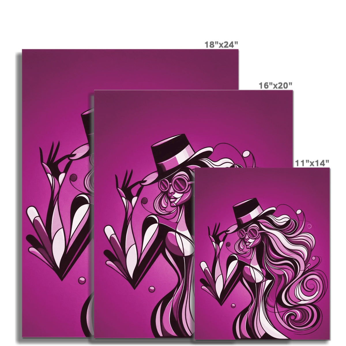 Viva La Diva: Where Amethyst Dreams Dance in a Symphony of Purples Wall Art Poster