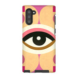 Eye of Harmony: Where Realism Meets Geometric Dreamscapes Tough Phone Case