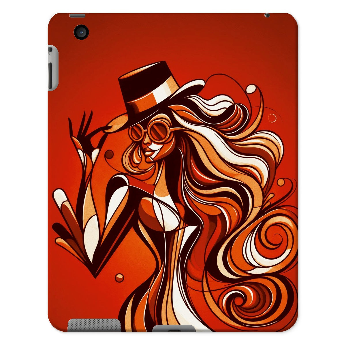 Viva La Diva: Where Confidence Dances in Shades of Oranges and Reds Tablet Cases