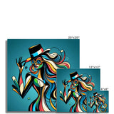 Viva La Diva: Where Confidence Meets Abstract Whirl Fine Art Print