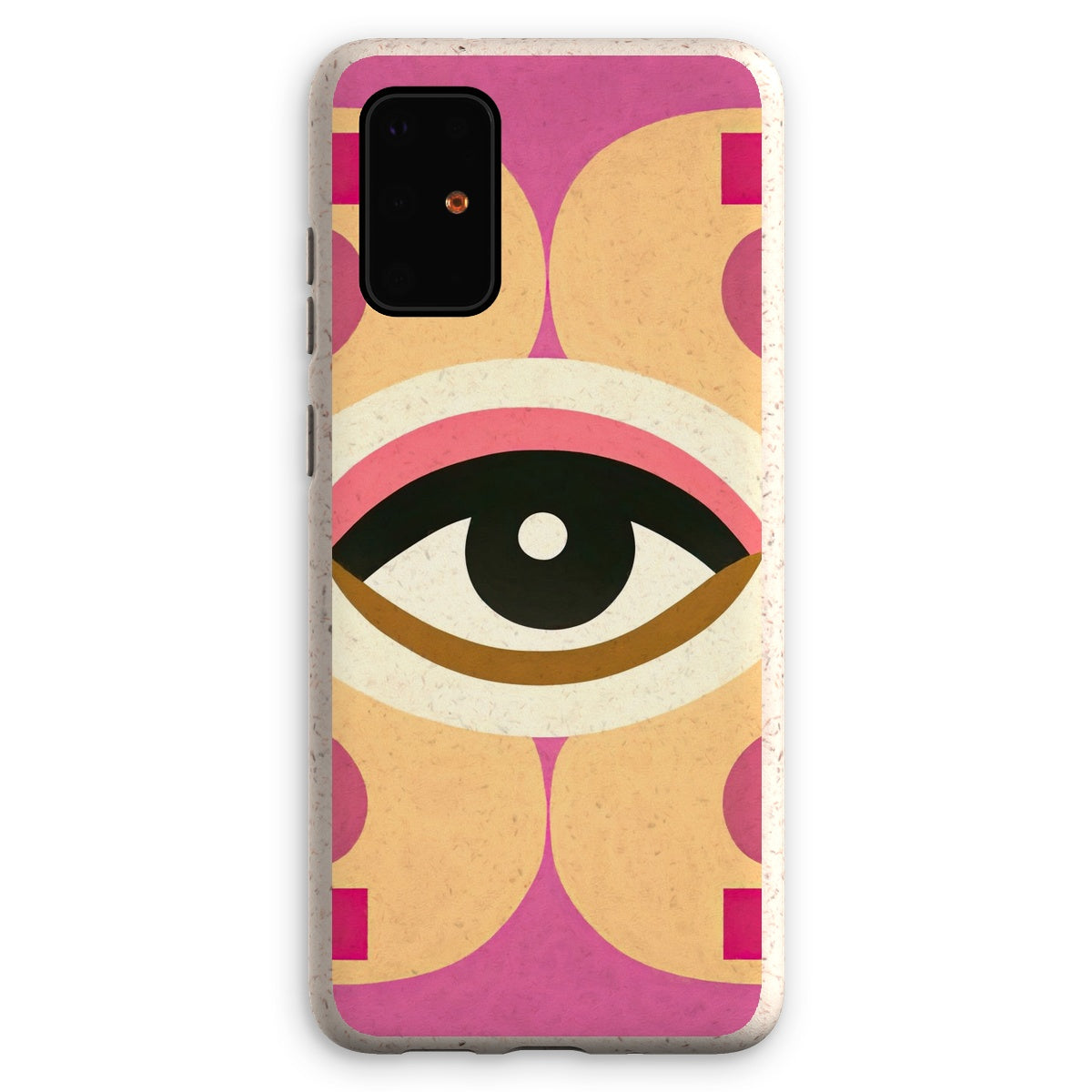 Eye of Harmony: Where Realism Meets Geometric Dreamscapes Eco Phone Case