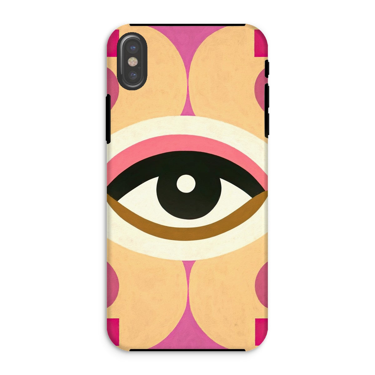 Eye of Harmony: Where Realism Meets Geometric Dreamscapes Tough Phone Case