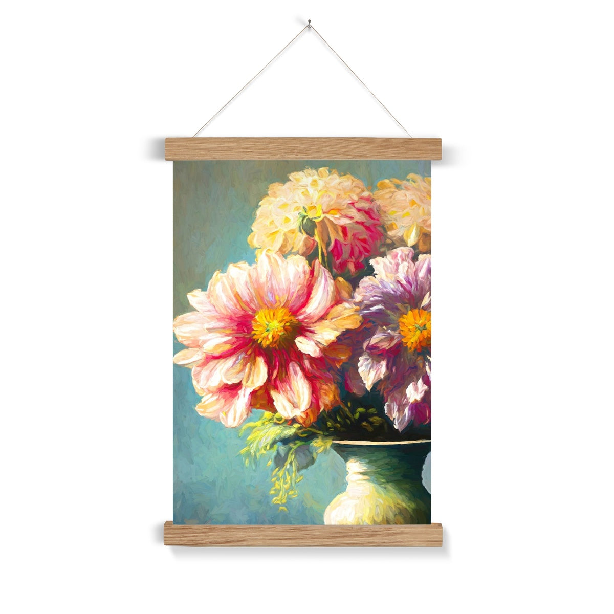 A Burst of Colour: Immerse Yourself in Floral Joy Fine Art Print with Hanger