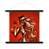 Viva La Diva: Where Confidence Dances in Shades of Oranges and Reds Fine Art Print with Hanger