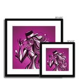 Viva La Diva: Where Amethyst Dreams Dance in a Symphony of Purples Framed & Mounted Print