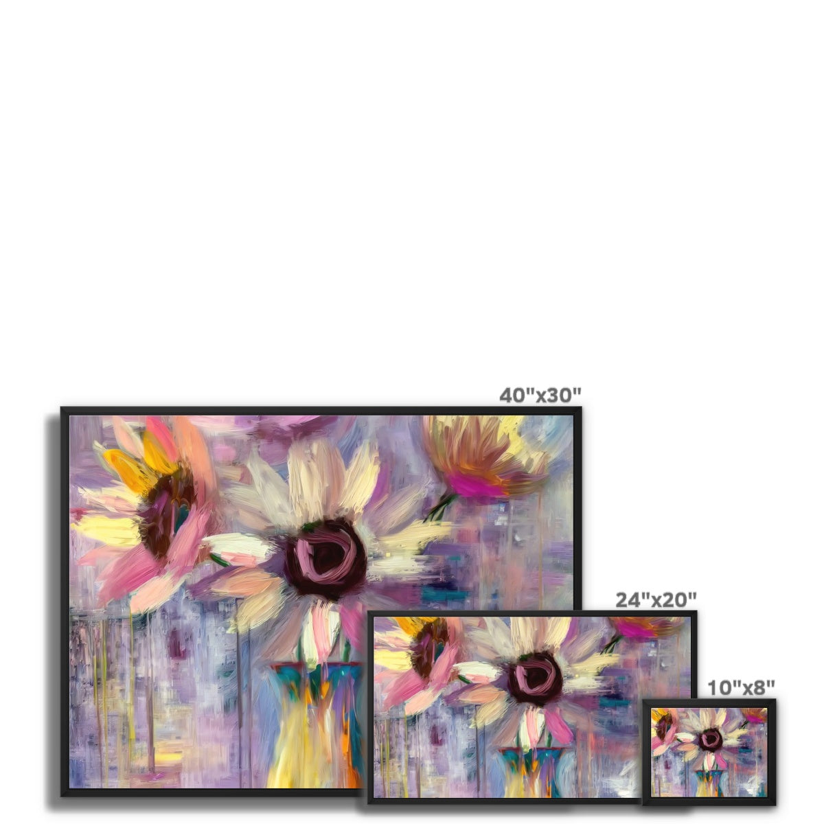 Abstract Blooms #05 Framed Canvas