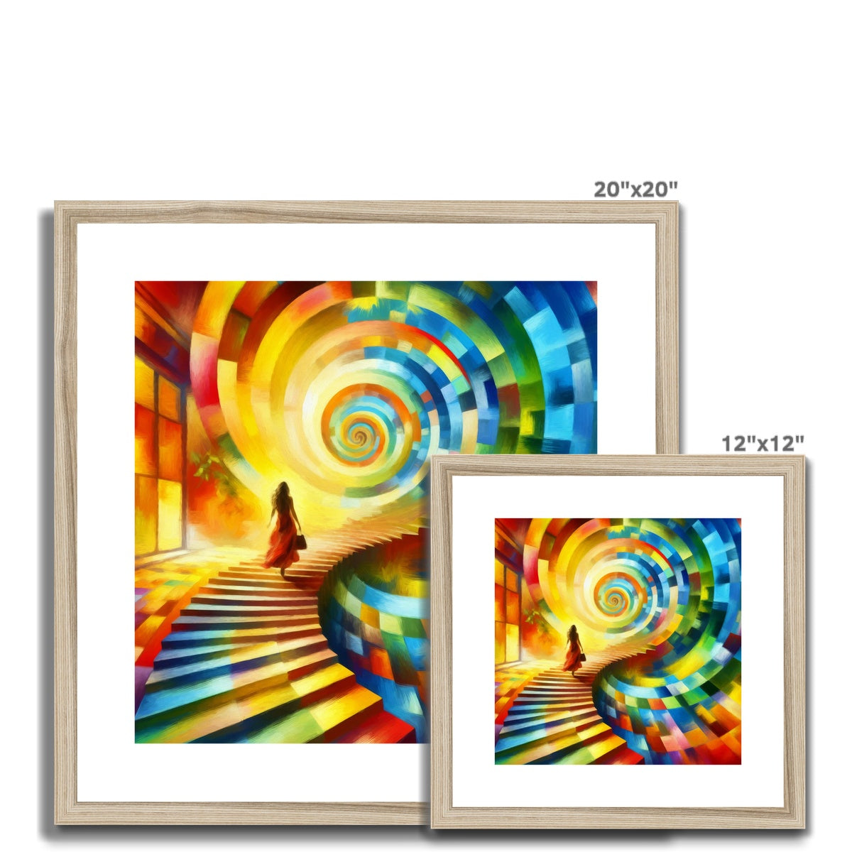 Spiral Staircase Framed & Mounted Print