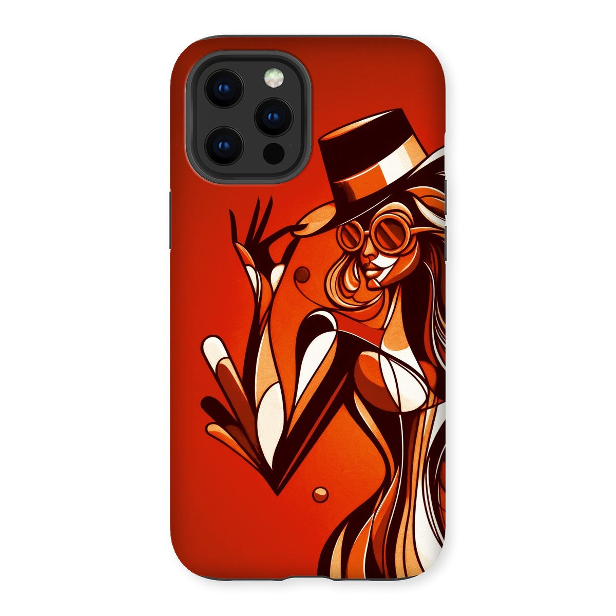 Viva La Diva: Where Confidence Dances in Shades of Oranges and Reds Tough Phone Case