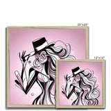 Viva La Diva: A Ballet of Blush and Boldness Against Rose-Colored Skies Budget Framed Poster