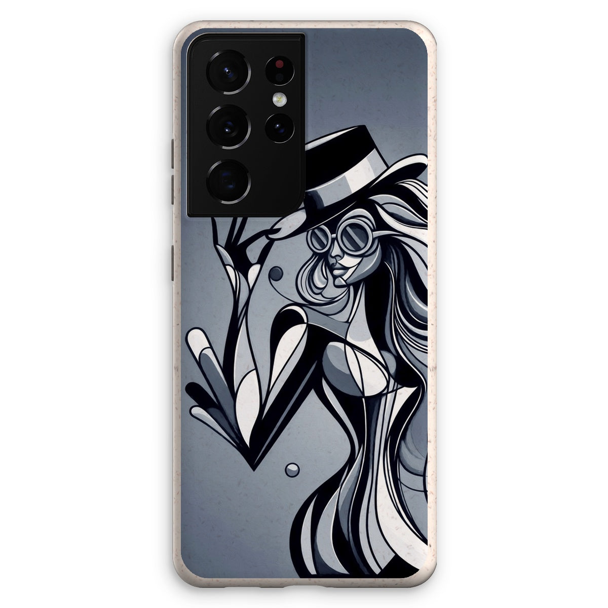 Viva La Diva: Where Shadows Dance in Shades of Silver Eco Phone Case