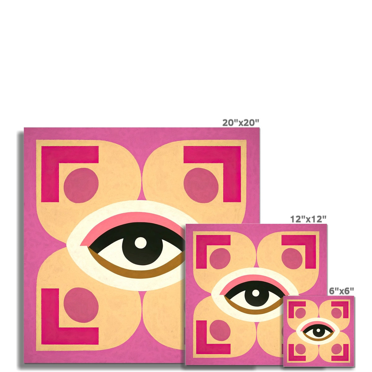 Eye of Harmony: Where Realism Meets Geometric Dreamscapes Fine Art Print