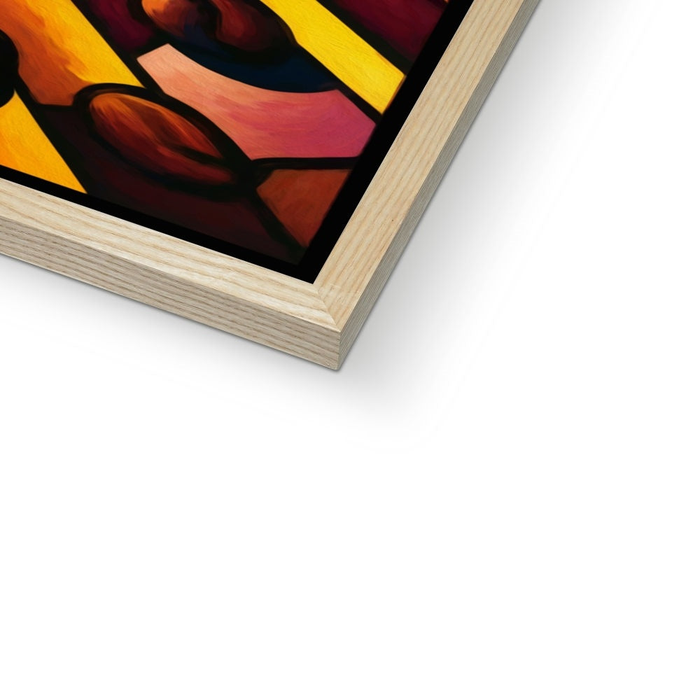 Caffeinated Cityscape Budget Framed Poster