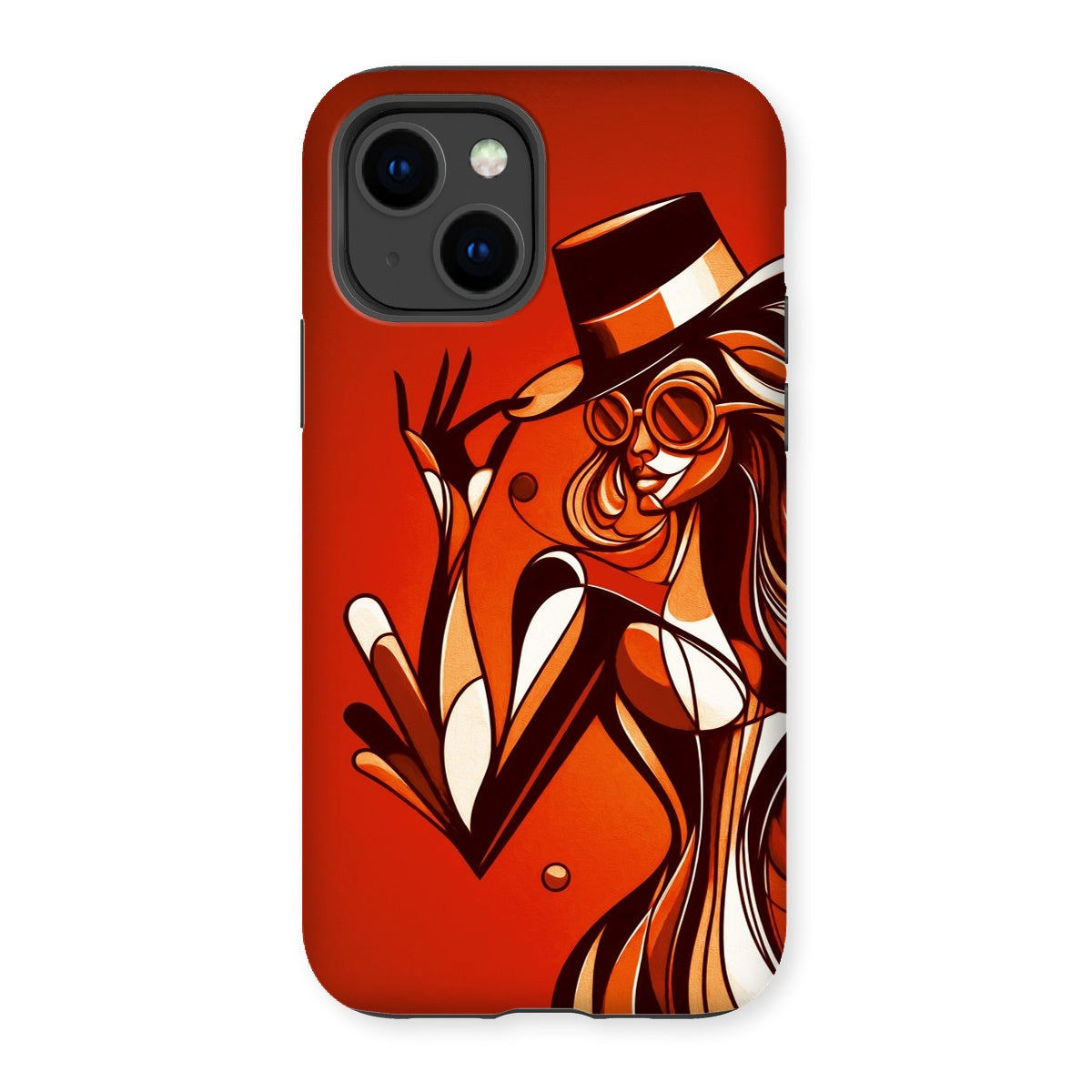 Viva La Diva: Where Confidence Dances in Shades of Oranges and Reds Tough Phone Case