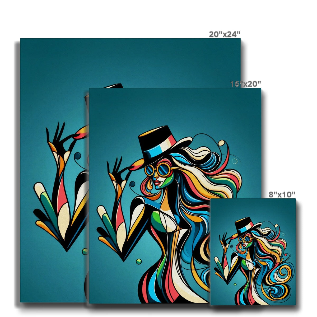 Viva La Diva: Where Confidence Meets Abstract Whirl Canvas