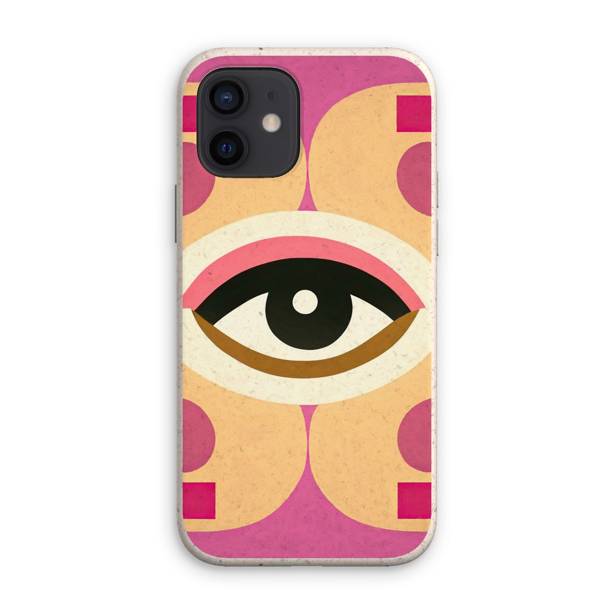 Eye of Harmony: Where Realism Meets Geometric Dreamscapes Eco Phone Case