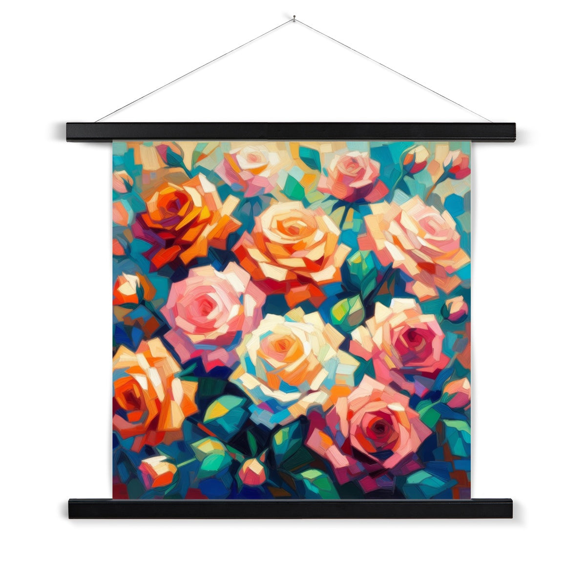 Roses in Full Bloom Fine Art Print with Hanger