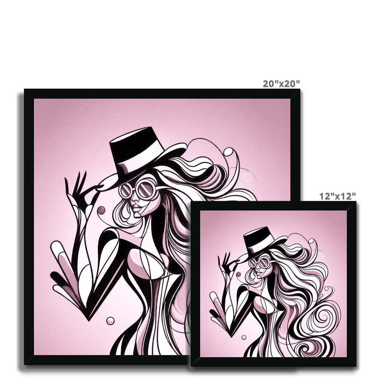 Viva La Diva: A Ballet of Blush and Boldness Against Rose-Colored Skies Budget Framed Poster