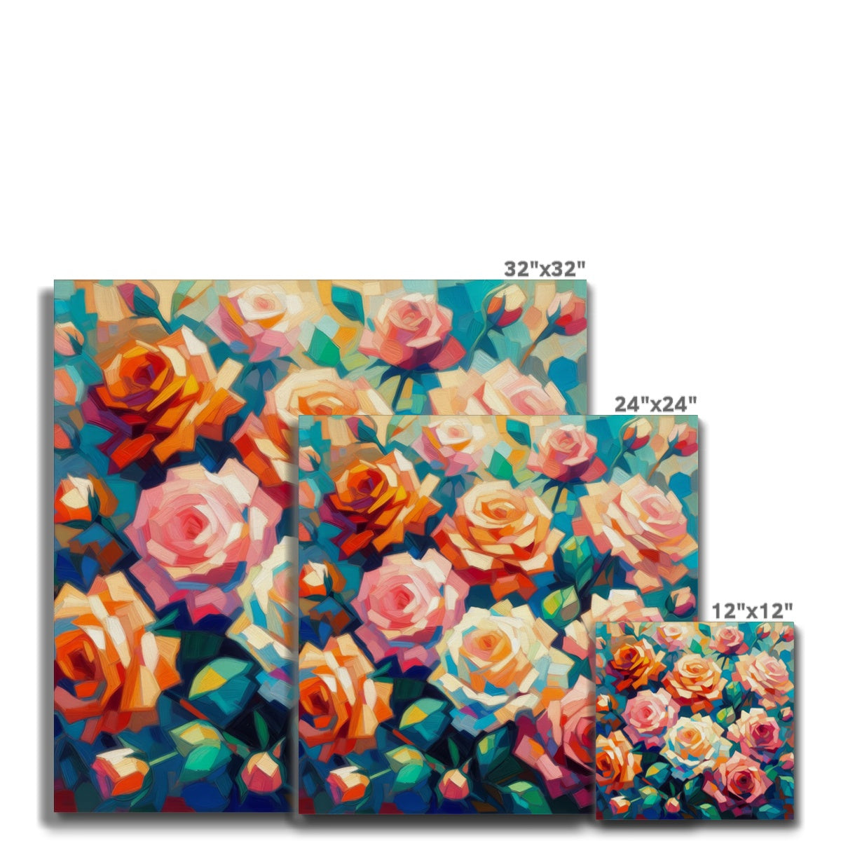 Roses in Full Bloom Canvas