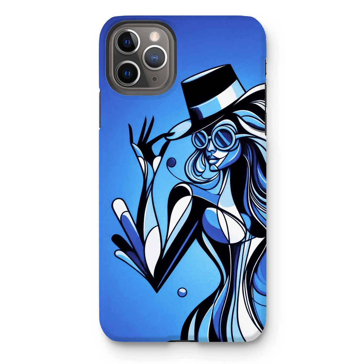 Viva La Diva: Where Moonlight Dances in Shades of Sapphire Tough Phone Case