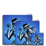 Viva La Diva: Where Moonlight Dances in Shades of Sapphire Eco Canvas