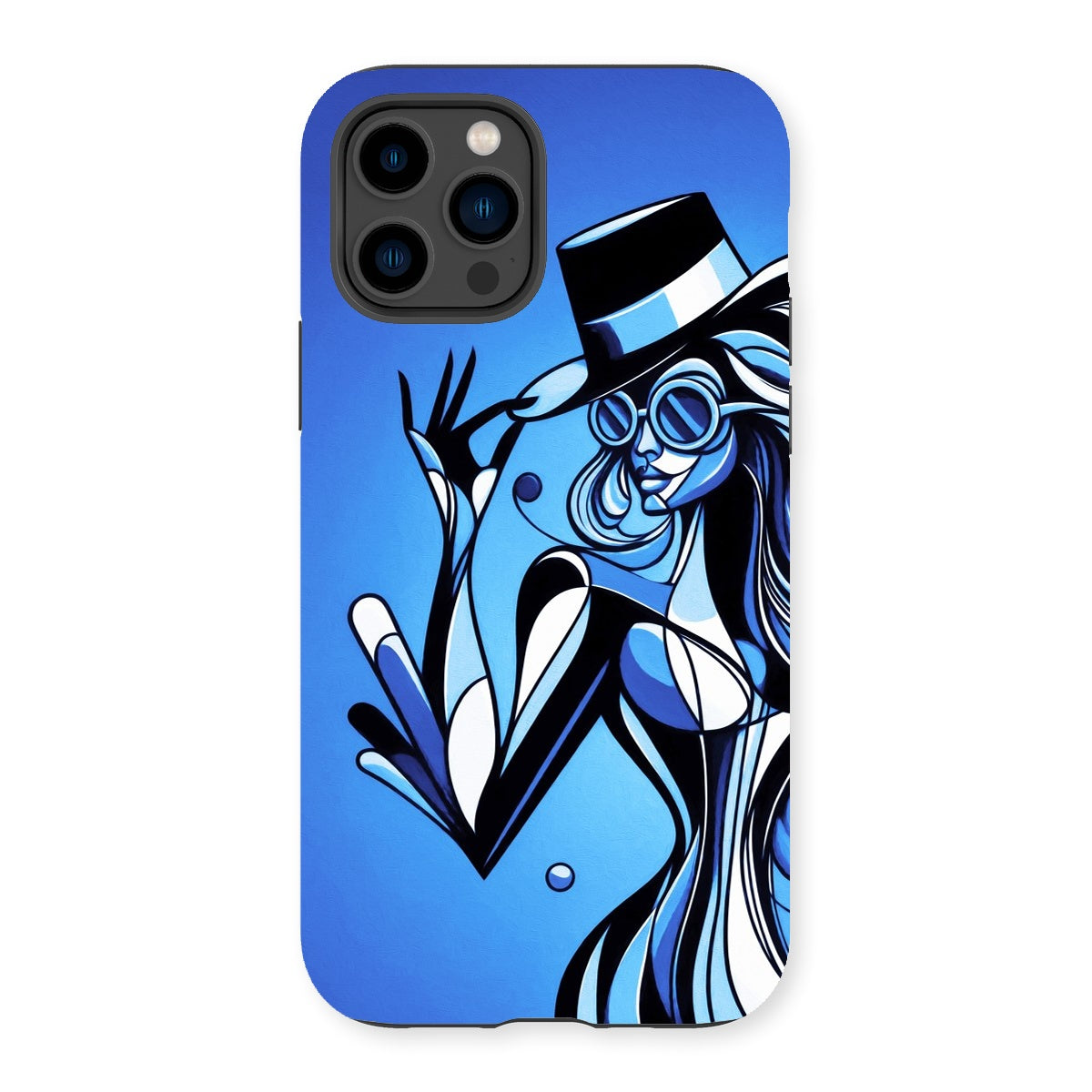 Viva La Diva: Where Moonlight Dances in Shades of Sapphire Tough Phone Case
