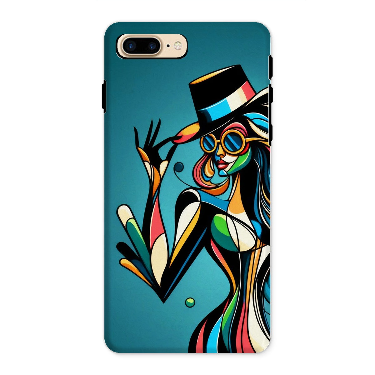Viva La Diva: Where Confidence Meets Abstract Whirl Tough Phone Case
