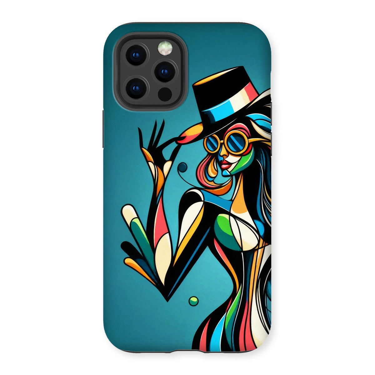 Viva La Diva: Where Confidence Meets Abstract Whirl Tough Phone Case