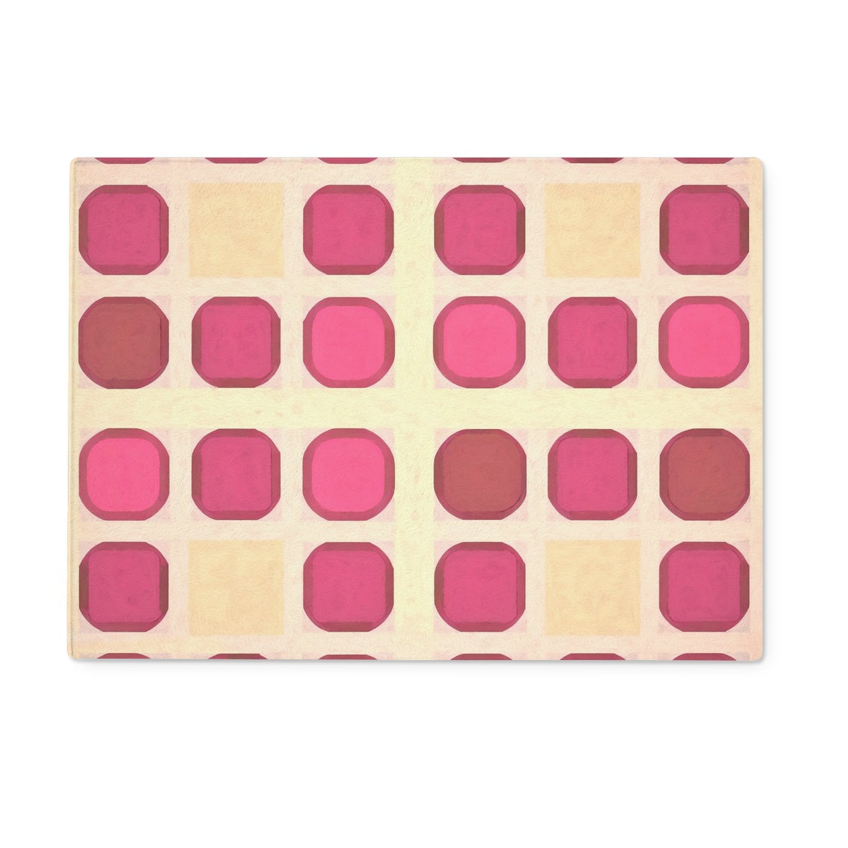 Retro Rhapsody Glass Chopping Board