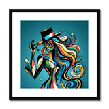 Viva La Diva: Where Confidence Meets Abstract Whirl Framed & Mounted Print