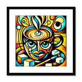 Geometric Java Framed & Mounted Print