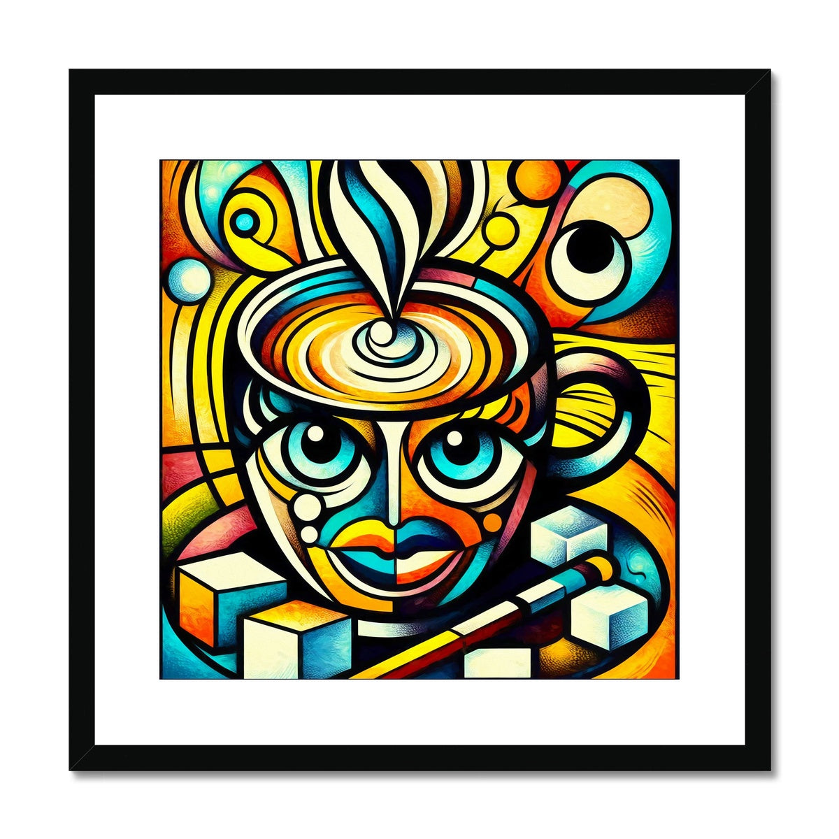 Geometric Java Framed & Mounted Print
