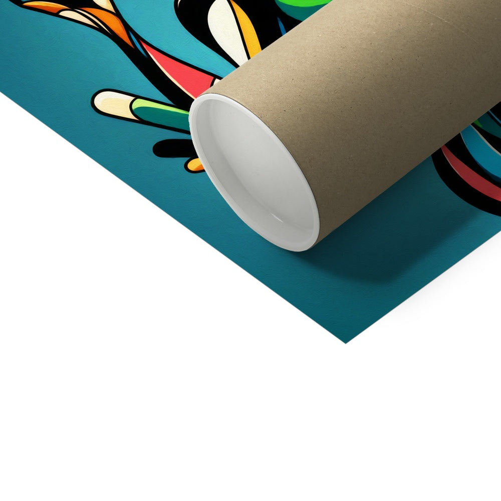 Viva La Diva: Where Confidence Meets Abstract Whirl Fine Art Print