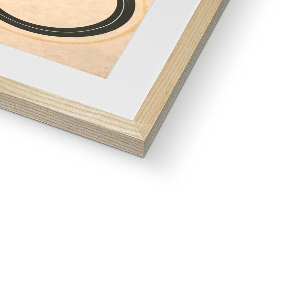 Whispers of Serenity: Where Eyes Meet Abstract Harmony Framed & Mounted Print