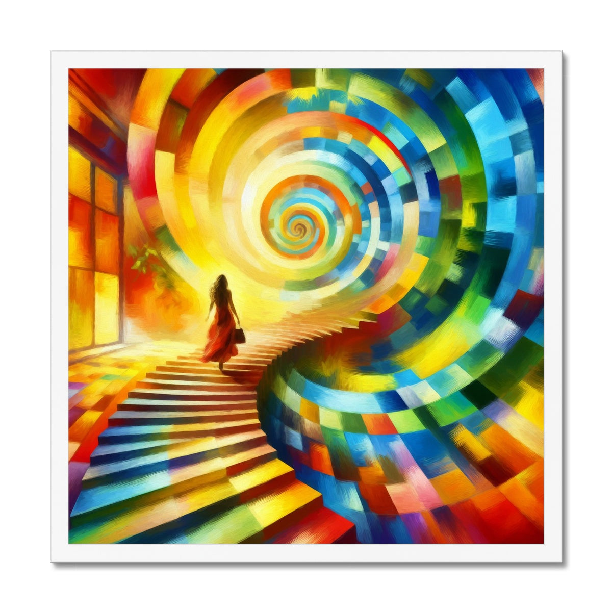 Spiral Staircase Budget Framed Poster