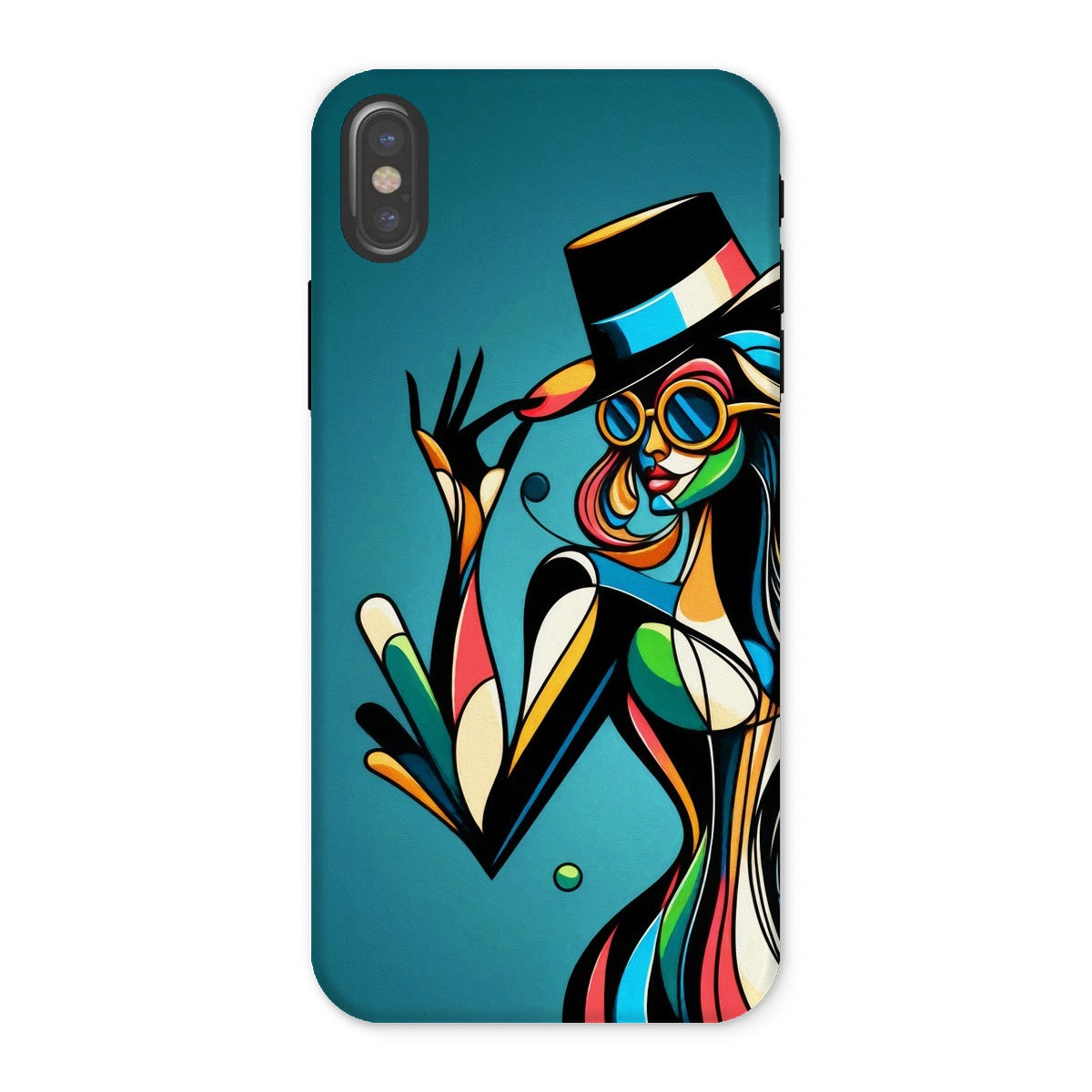 Viva La Diva: Where Confidence Meets Abstract Whirl Tough Phone Case